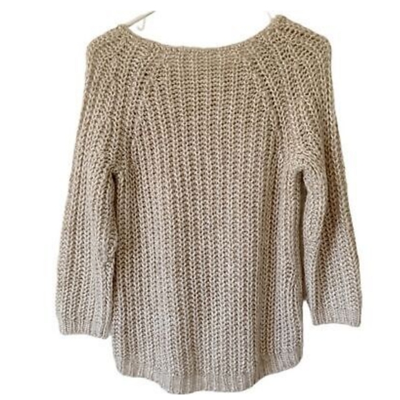 Anthropologie Knitted & Knotted Sequin Chunky Sweater Size Medium▪ - Picture 4 of 12